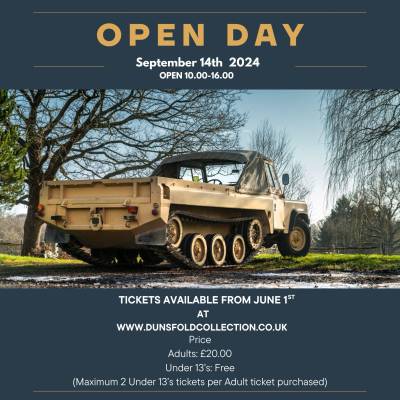 Dunsfold announces that its Autumn Open Day will be held on 14 September!